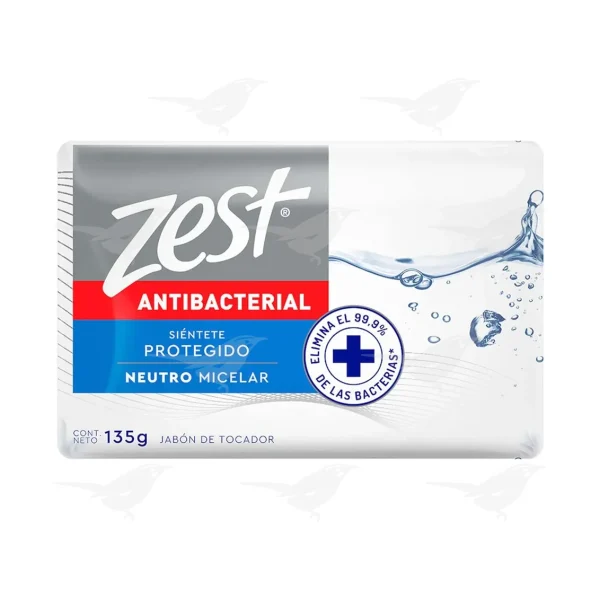 Jabon en Barra Zest Antibacterial Neutro 135g