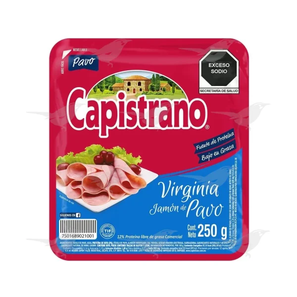 Jamón de Pavo Capistrano Virginia 250 g