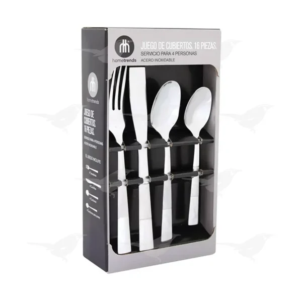 Juego de Cubiertos Hometrends Acero Inoxidable 16 Piezas