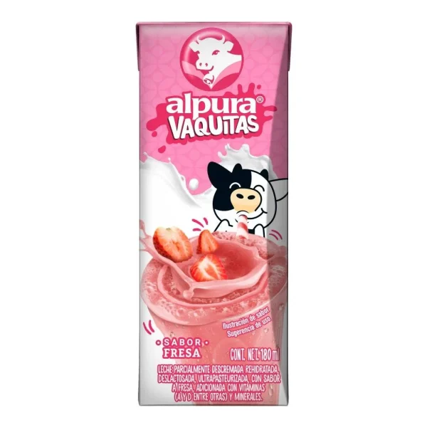 Leche Alpura Vaquitas Fresa 180 ml