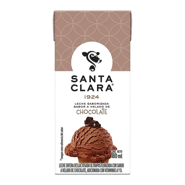 Leche Santa Clara Helado de Chocolate 180 ml