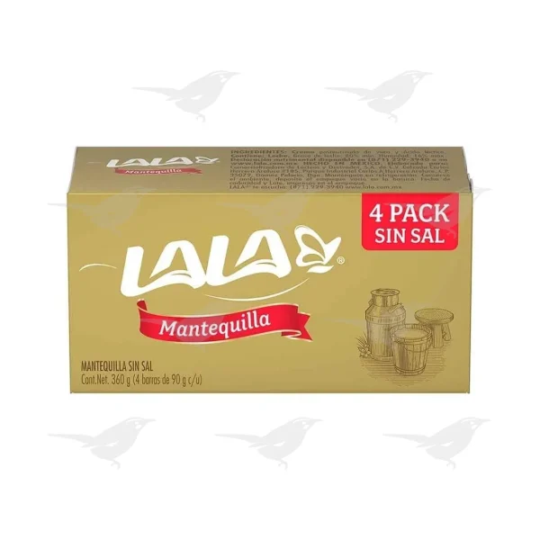 Mantequilla Lala Sin Sal 4 piezas 90 g