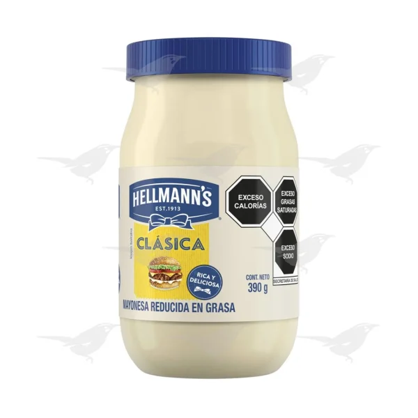 Mayonesa Hellmann's Clásica Reducida en grasa 390 g 1 Pieza