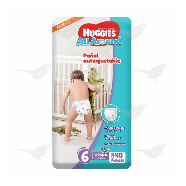 Pañales Huggies All Around Etapa 6 40 Piezas