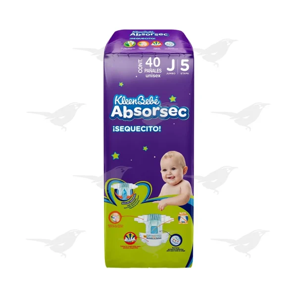 Pañales KleenBebé Absorsec Etapa 5 40 Piezas