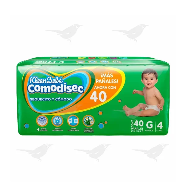 Pañales KleenBebé Comodisec Etapa 4 40 Piezas
