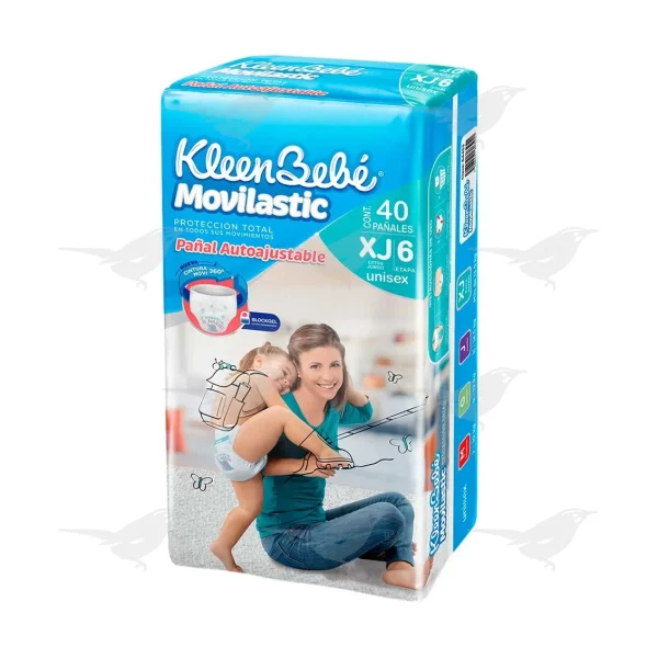 Pañales KleenBebé Movilastic Etapa 6 40 Piezas