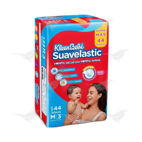 Pañales KleenBebé Suavelastic Etapa 3 44 Piezas