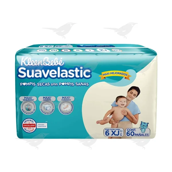 Pañales KleenBebé Suavelastic Etapa 6 60 Piezas
