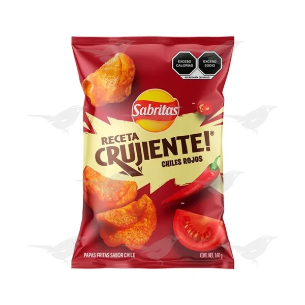 Papas Sabritas Crujiente Chiles Rojos 160 g