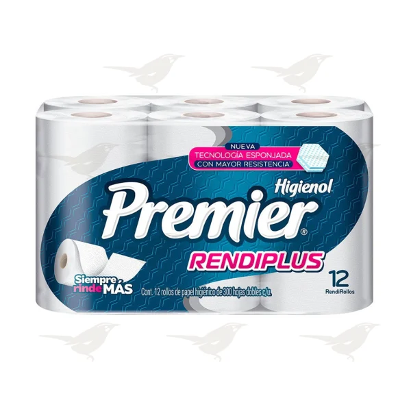 Papel Higiénico Premier Rendiplus con 12 Rollos