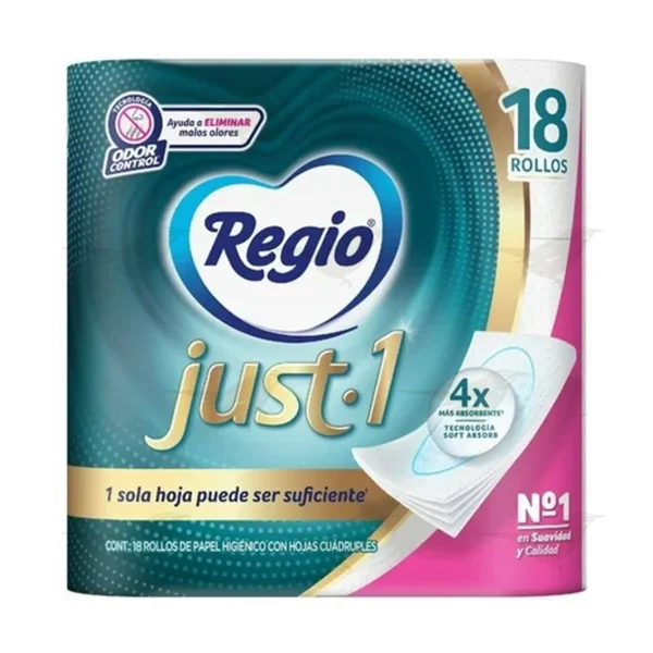 Papel Higiénico Regio Just 1 18 rollos