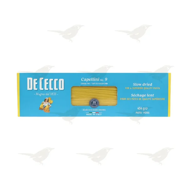 Pasta De Cecco Capellini De Sémola de 454 gr