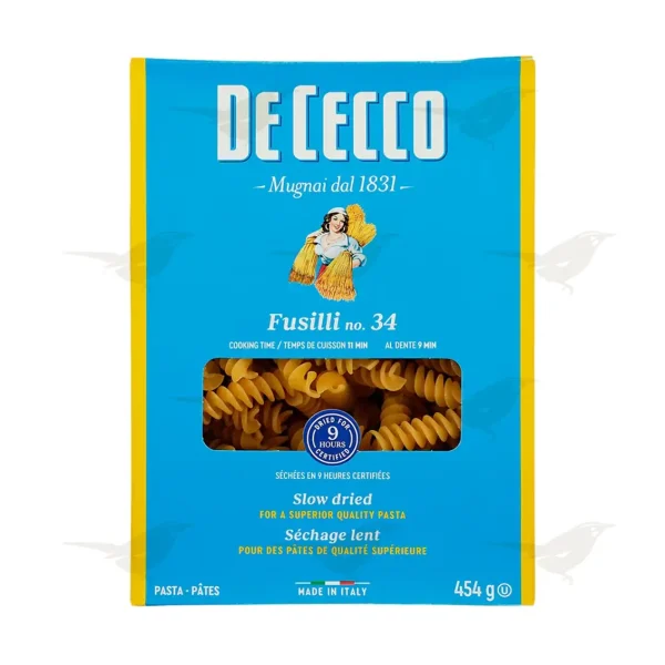 Pasta De Cecco Fusilli De Sémola de 454 gr