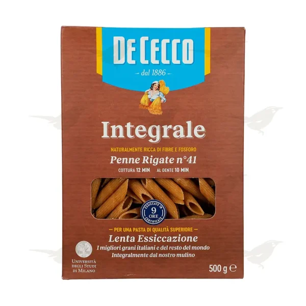 Pasta De Cecco Penne Rigate Integral de 500 gr