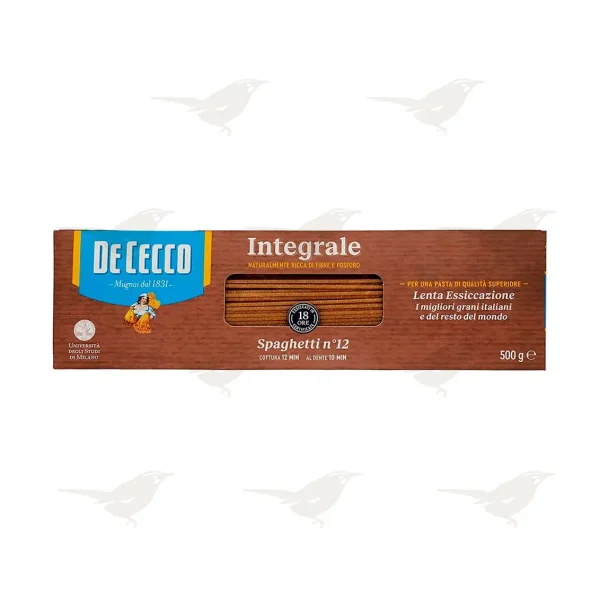 Pasta De Cecco Spaghetti Integral de 500 gr