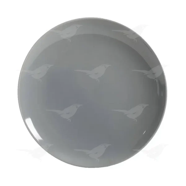 Plato Trinche Mainstays Colorine Cerámica Gris 23 cm