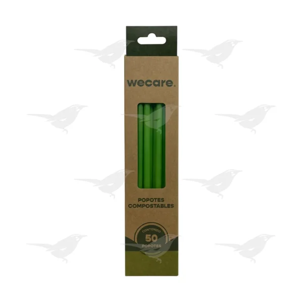 Popote Compostable We Care 50 piezas