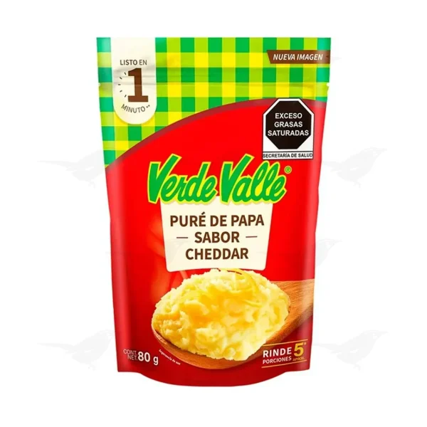 Puré de papa Verde Valle sabor queso cheddar 80 g 1 Pieza