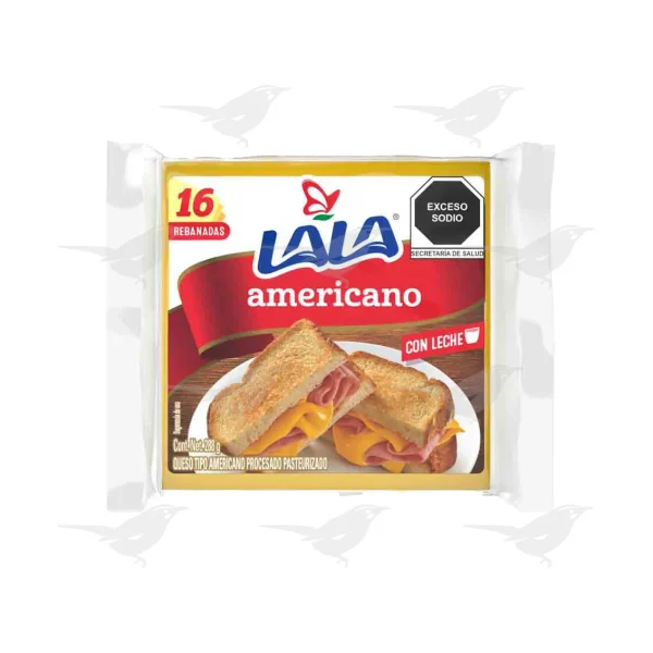 Queso Tipo Americano Rebanado Lala 288 grs