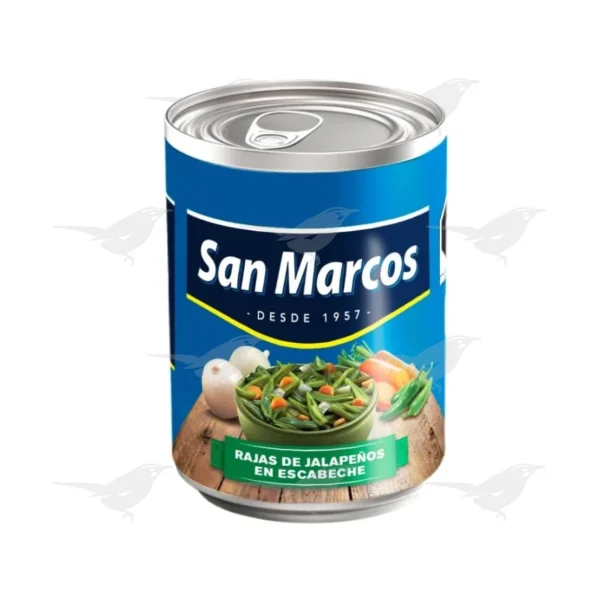 Rajas de jalapeños San Marcos en escabeche 380 g 1 Pieza