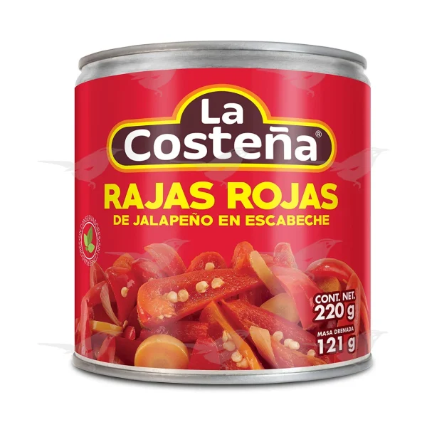 Rajas rojas de jalapeño La Costeña en escabeche 220 g 1 Pieza