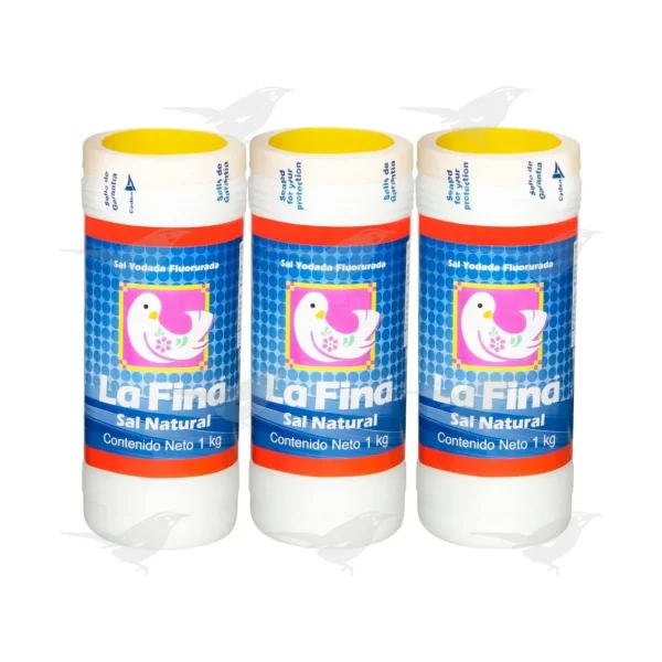 Sal La Fina Natural 3 piezas 1kg c/u