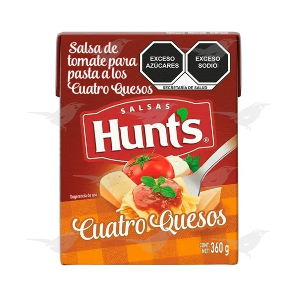 Salsa de tomate Hunts  a los cuatro quesos 360 g 1 Pieza