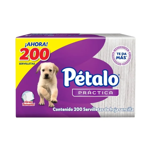 Servilletas Petalo Práctica 200 piezas