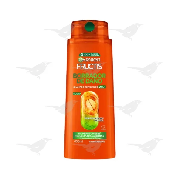 Shampoo 2 en 1 Garnier Fructis Borrador de Daño Amla 650ml