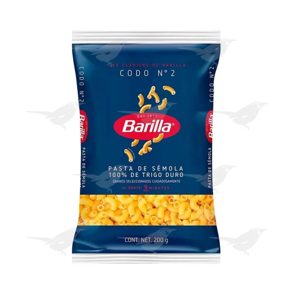 Sopa Barilla Codo No. 2  200 g 1 Pieza