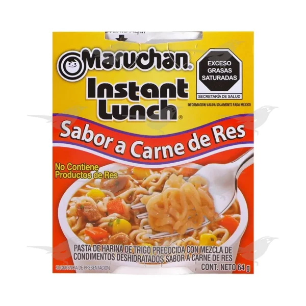 Sopa instantánea Maruchan  sabor a carne de res 64 g 1 Pieza