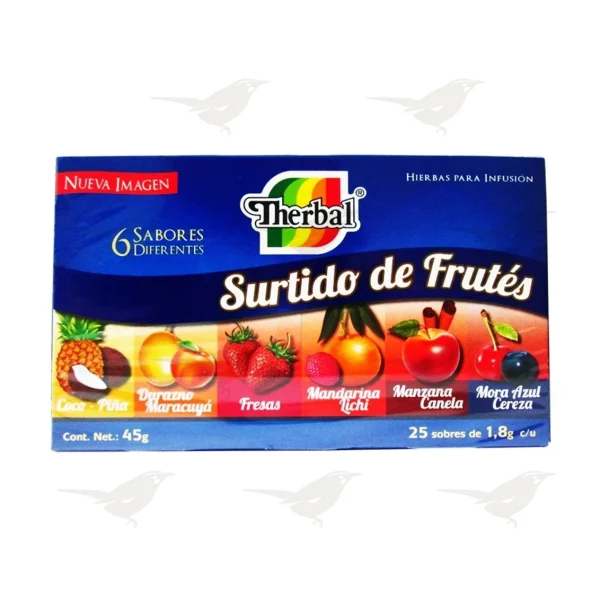 Té Surtido de Frutas Therbal  25 sobres