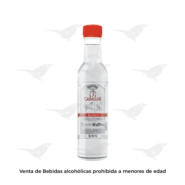 Tequila Tres Caballos Blanco 250 ml