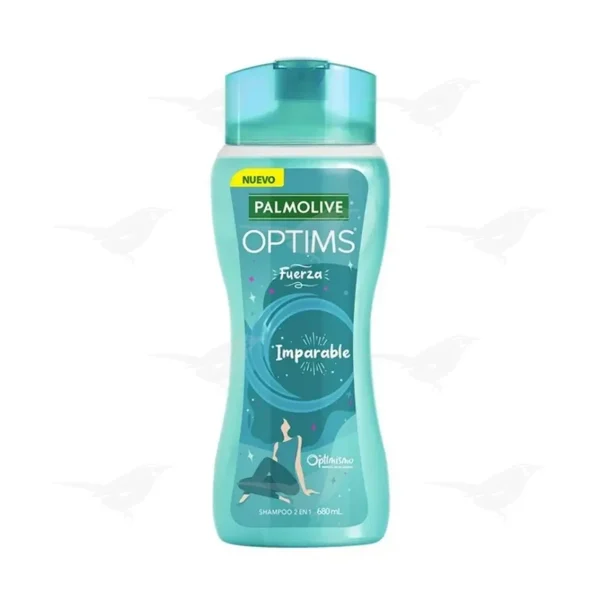 Shampoo Palmolive Optims 2 en 1 fuerza imparable 680 ml